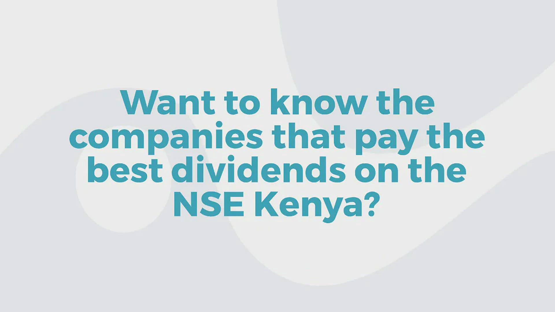 'Video thumbnail for Top Dividend Paying Stocks in Kenya'