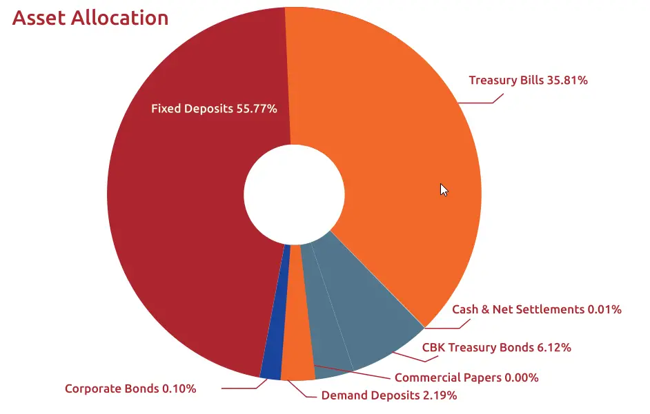 Chart showing CIC Money Market Fund Asset Allocation