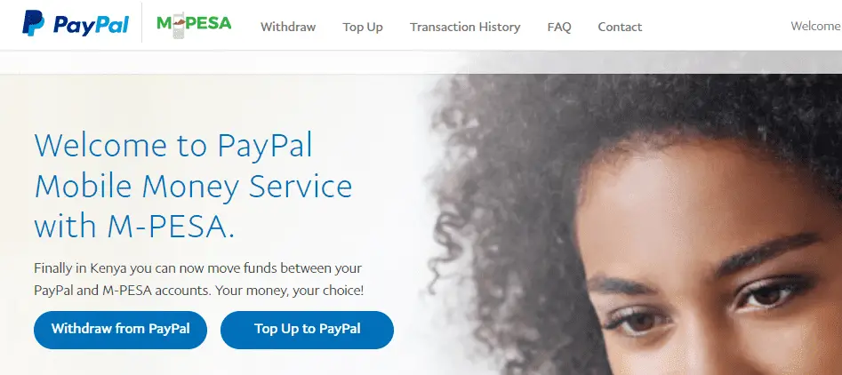 The PayPal MPESA Main Dashboard after you link PayPal account to M-PESA