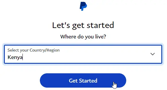 PayPal in Kenya - Where you live page