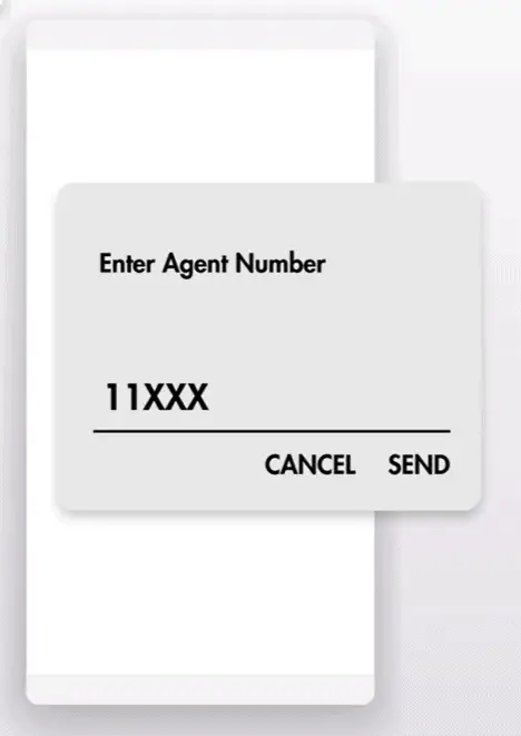 Enter the agent number
