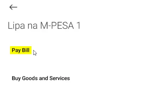 PayPal Select Lipa na M-PESA process - On the M-PESA menu, select Pay bill option. In the next step we will enter the PayPal Business number