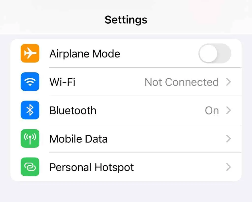Tap on the Personal Hotspot option on your iPhone