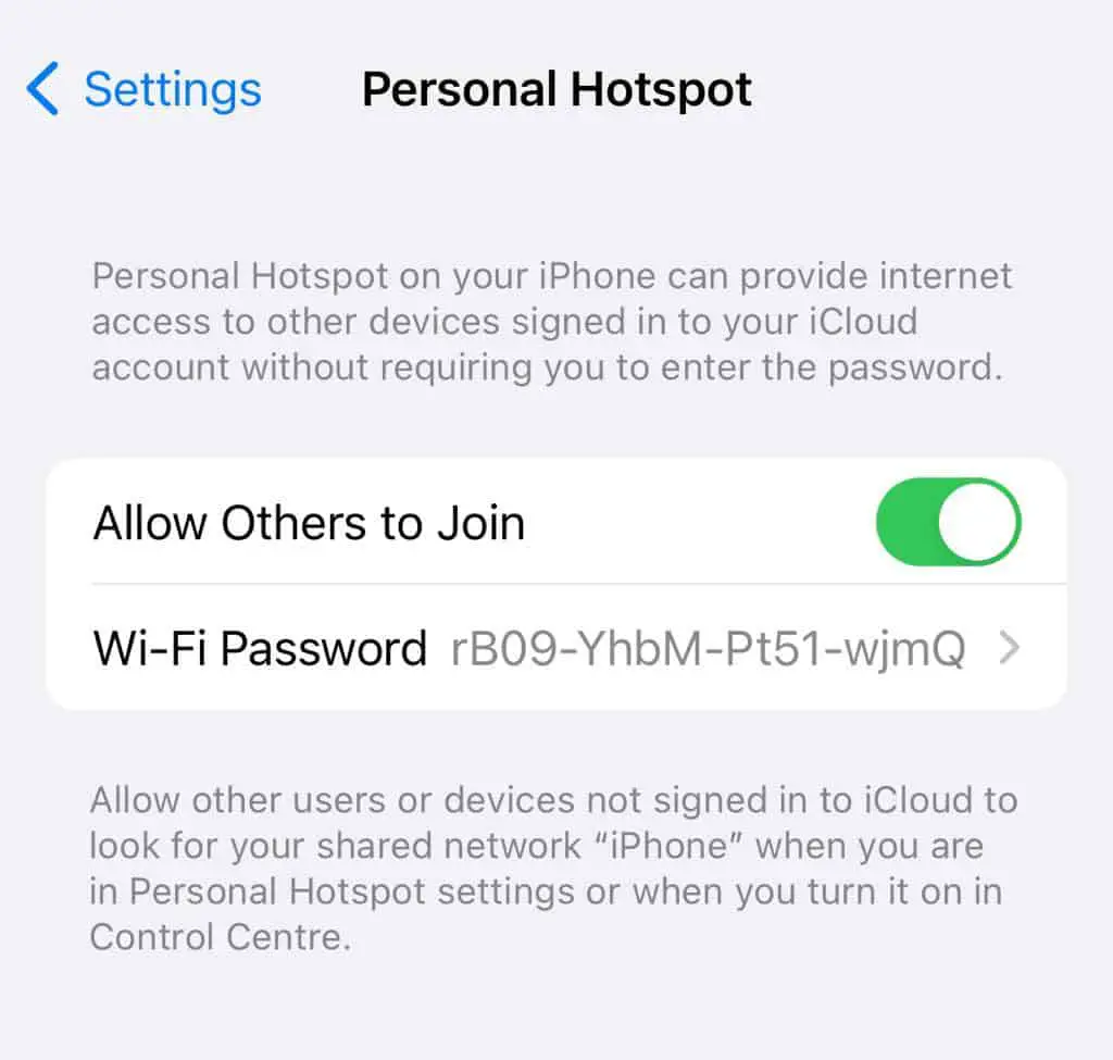 How to find hotspot password on your iPhone: Tap on WiFi Password option (wifi key)