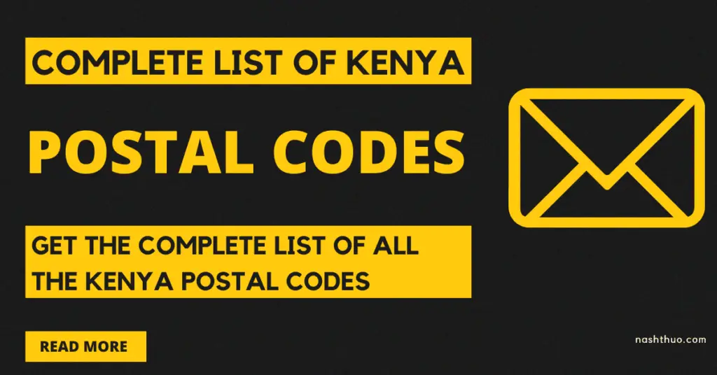 Complete List of Kenya Postal codes